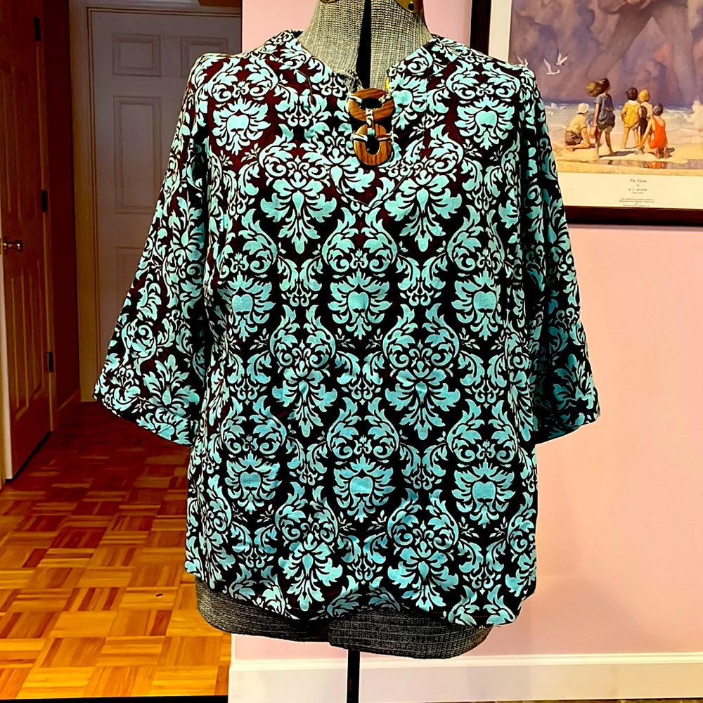 Linen and rayon blend tunic
